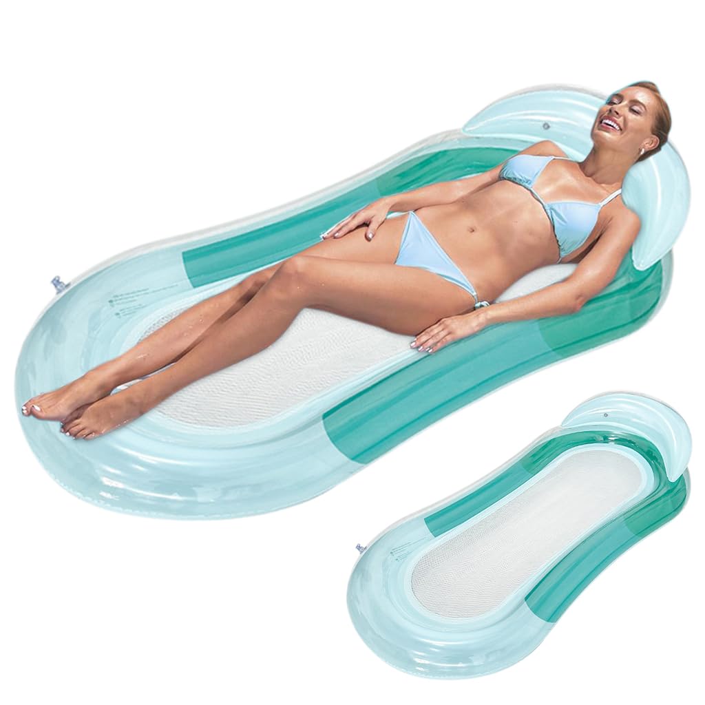 Proberos Inflatable Pool Lounger for Adult, 3.9ft Long Pool Float, Inflatable Floating Swimming Pool Lounger with Headrest, Water Floating Bed for Pool, Water Lounging Bed for Sunlight Bathing Proberos Inflatable Pool Lounger for Adult, 3.9ft Long Pool Float, Inflatable Floating Swimming Pool Lounger with Headrest, Water Floating Bed for Pool, Water Lounging Bed for Sunlight Bathing
